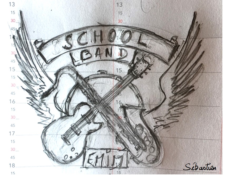 Ebauche logo School Band Seb